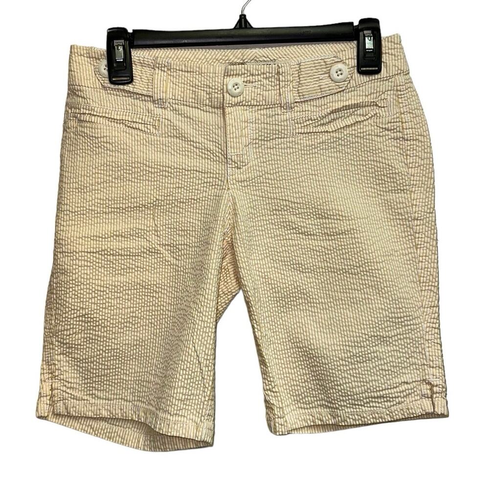 Grane Jeans Textured Yellow Seersucker Shorts Size‎ 3 Women Casual Summer